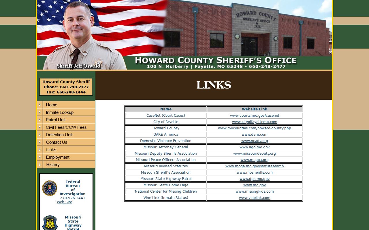 Howard County warrant search official resource links